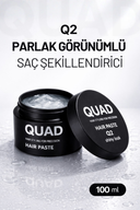QUAD Q2 Shiny Look Saç Şekillendirici Pasta – Parlak Görünüm &amp; Güçlü Tutucu – Unisex - 100 ml