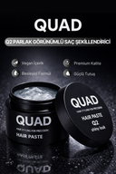 QUAD Q2S Shiny Look Pasta + Mucizevi Tarak – Parlak Görünüm, Doğal Hacim ve Güçlü Tutucu Etki