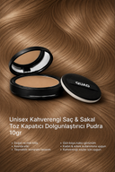 QUAD UNISEX Açık Kahve Saç & Sakal Kapatıcı Dolgunlaştırıcı Pudra – Doğal Topik Etki 10gr