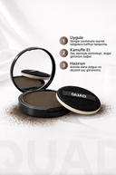 QUAD UNISEX Koyu Kahve Saç & Sakal Kapatıcı Dolgunlaştırıcı Pudra – Doğal Topik Etki 10gr