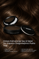 QUAD UNISEX Koyu Kahve Saç & Sakal Kapatıcı Dolgunlaştırıcı Pudra – Doğal Topik Etki 10gr