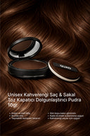 Unisex Kahverengi Saç & Sakal Toz Kapatıcı Dolgunlaştırıcı Pudra – Doğal Topik Etki 10gr