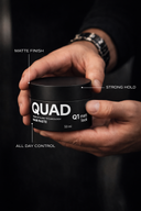 QUAD Q1 Mat Saç Pastası 50 ml – Güçlü Tutuşlu Unisex Wax – Doğal Mat Görünüm