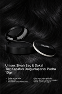 QUAD UNISEX Siyah Saç & Sakal Kapatıcı Dolgunlaştırıcı Pudra – Doğal Topik Etki 10gr