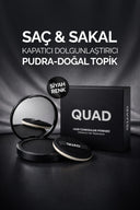QUAD UNISEX Siyah Saç & Sakal Kapatıcı Dolgunlaştırıcı Pudra – Doğal Topik Etki 10gr